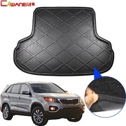 Cawanerl Car Rear Trunk Mat Tray Boot Liner Floor Luggage Mud Protection Cargo Carpet Pad For Kia Sorento 2006-2008