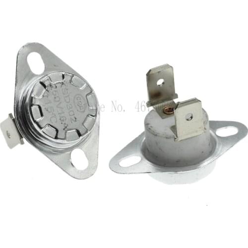 10PCS KSD302 16A 250V 40-130 Degree Ceramic KSD301 Normally Closed Temperature Switch Thermostat 45 55 60 65 70 75 80 85