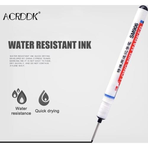 Long Head Markers Bathroom Home Furniture Repair Woodworking Decoration Multi-purpose Deep Hole Marker Pens for School Office