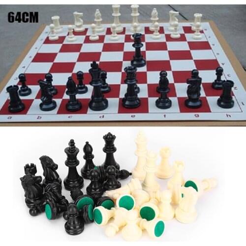 M/L Plastic Chessmen Set International Chess Game Complete Chessmen Game Entertainment Set without Chess Board