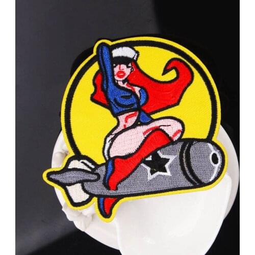 DIY Rocket Patches Iron On Patch On Cloth Badges Patch Embroidery Stripe Applique Sewing Clothes Stickers Apparel Accessories