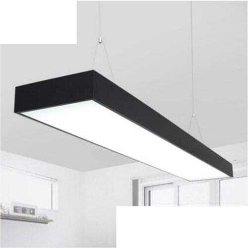 Office chandeliers led simple modern long lights office studio works aluminum chandeliers lamps lighting fixture led lamps