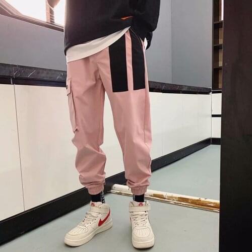 Fall Hot Sale Men Hip Hop Japanese Patchwork Sweatpants Joggers trousers Casual Drawstring Sportwear Pants Male hiphop pants