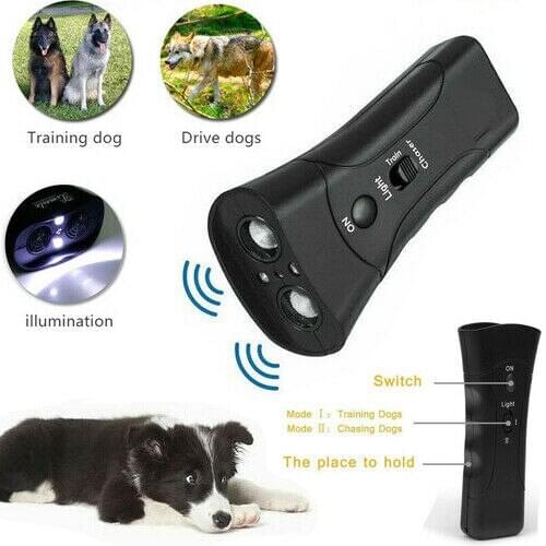 Hot Ultrasonic Dog Training Repeller Control Trainer Device 3 in 1 Anti-barking Stop Bark Deterrents Dogs Pet Training Device