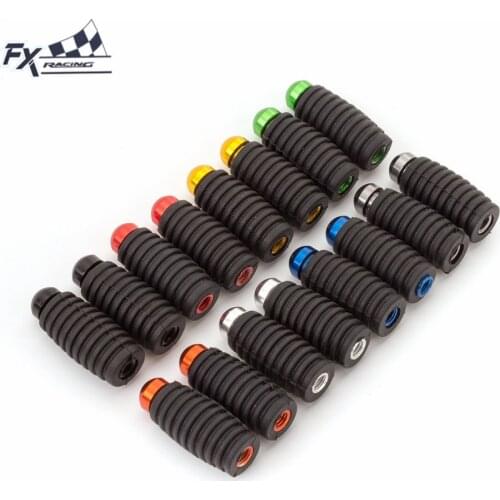 6mm FXCNC Aluminum Rubber Motorcycle Footrests Rearsets Foot Pegs Pedal For Ducati Triumph 675R Speed Triple STREETFIGHTER 848