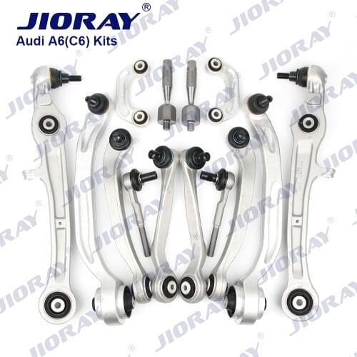 JIORAY Control Arm Ball Joint Stabilizer Link Tie Rod Kits For Audi A6 4F2 4FH 4F5 A6L C6