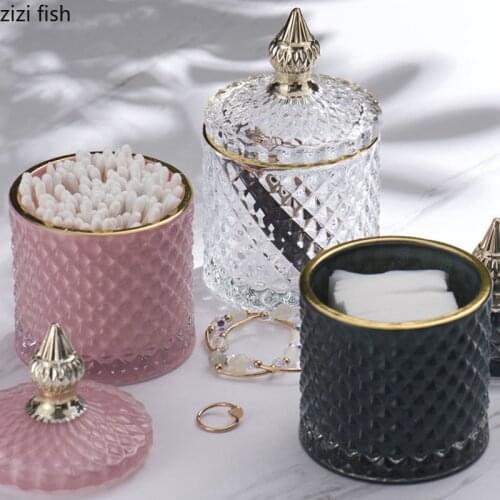 Glass Jars and Lids Snack Container Candle Holders Dressing Table Jewelry Storage Cosmetic Containers Brush Holder Makeup