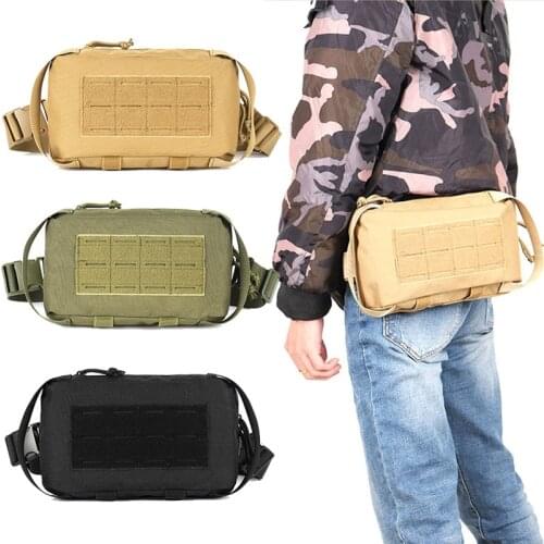 Tactical Molle Shoulder Bag Nylon Military Army Airsoft EDC Waist Bag Pack Outdoor Men Camping Hunting Fishing Sports Bags