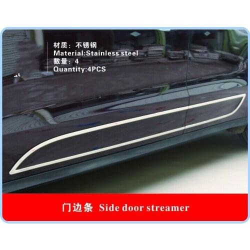 Higher star ABS chrome 4pcs car side door guard trim,decorative strip,protective bar for Macan 2014-2017