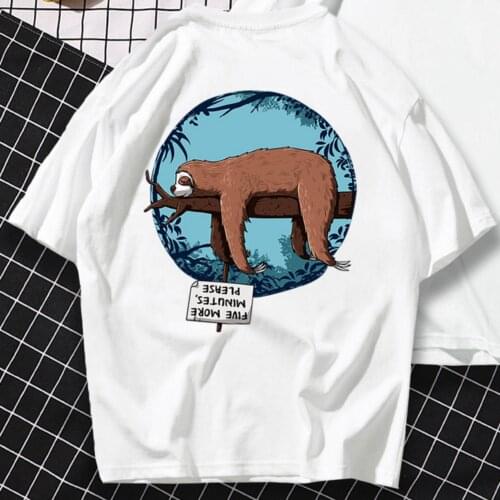 Sloth Mode Print Women T-shirt Casual Ladies Basic O-collar Harajuku Top Short Sleeved Women T-shirt Girl,Drop Ship