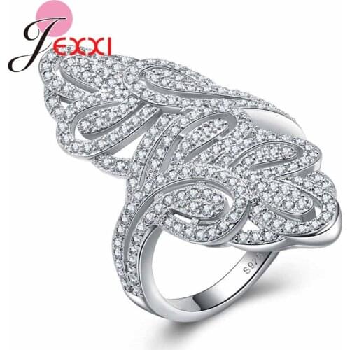 New Listed Silver Color Women Jewelry Bohemian Style CZ 925 Sterling Silver Rings for Women Vintage Jewelry