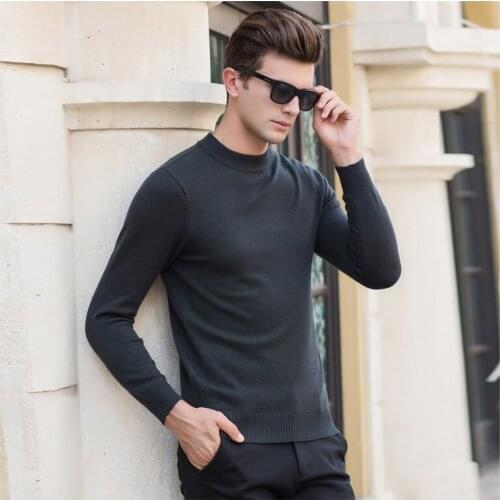 2020 Winter New Arrivals fashion Thick Warm Sweaters O-Neck Wool Sweater Men Clothing Knitted Cashmere Pullover Men Sweater 8809