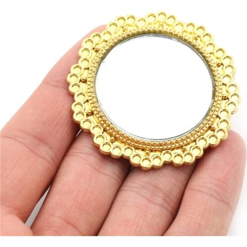 1pc 1/12 Miniature Dollhouse Furniture European Frame Mirror Doll House Miniatures 1:12 Accessories 1:12 Plastic Mirror