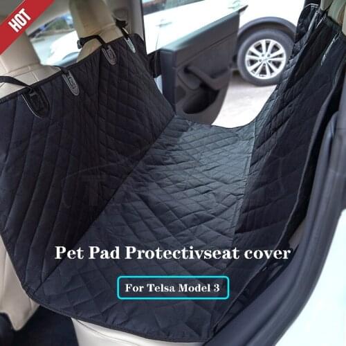 For Tesla Model 3 17-20 Black Pet Pad Protective car pet Rear seat cover 1pc