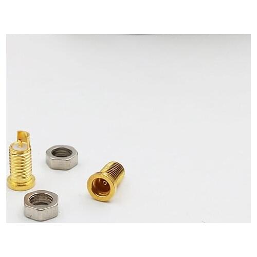 10pcs Universal pin socket Female seat Built-in thread nut Mmcx pure copper gold plated(don't contain the shell) 5pairs(10pcs)
