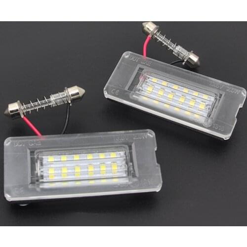 2Pcs CanBus No Error LED License Plate Light For BMW Mini Cooper R56 R57 R58 R59 Error Free Bright White Number lamp