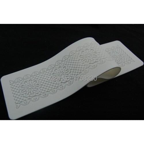 39*8CM Flower Patten Silicone sugar Lace Mat Cake Decorating tool embossing fondant mold