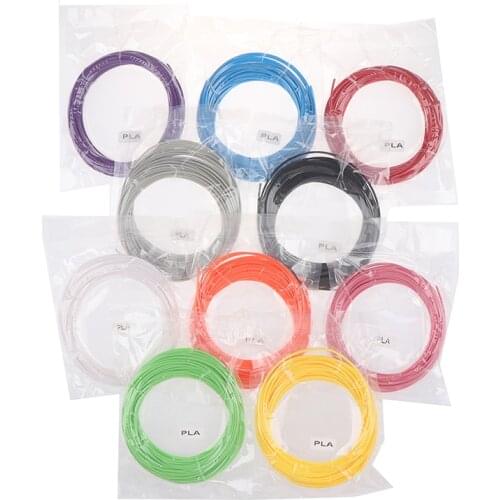 3D Printing Pen Consumables PLA ABS Luminous Consumables 3D Pen Filament 1.75 mm 10 Meter Per Pack for Option Refills Printing