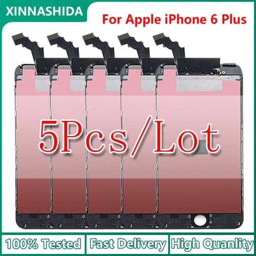 5pcs/lot LCD Display For Apple iPhone 6 Plus LCD Display Touch Screen Digitizer Assembly Replacement Parts