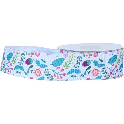 50yards/lot) Wholesale autumn leave ribbons