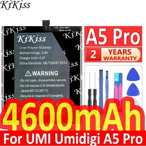 4600mAh Battery For UMI Umidigi A5 Pro A5Pro Cell Phone High Quality Replacement Backup Batteria For UMI Umidigi A 5 Pro+Tools