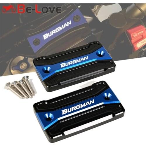 For SUZUKI Burgman 650 AN650 2004-2014 Accessories CNC Front Brake Master Cylinder Fluid Fuel Reservoir Tank Oil Cover