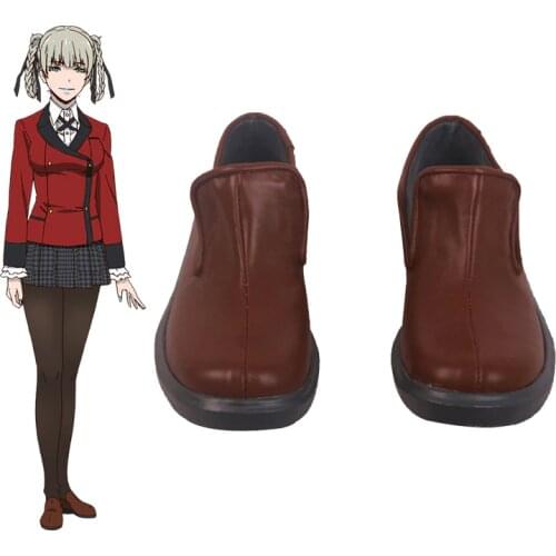 Anime Kakegurui Jabami Yumeko Cosplay Shoes Boots Custom Made Women Girls Halloween Party Cosplay Short and Long Wig Role Play