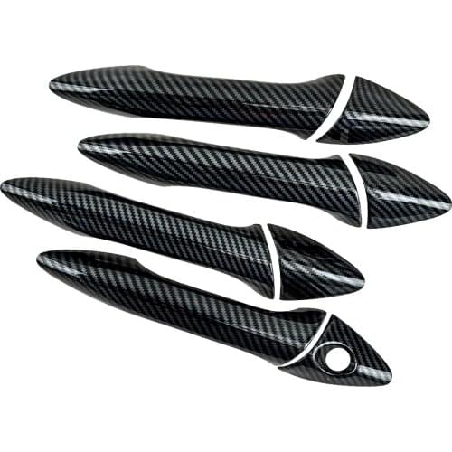 1 Set Car Outside Door Handle Covers Trims Carbon Fiber Style Fit For Hyundai Elantra Sedan 2011 2012 2013 2014 2015 2016