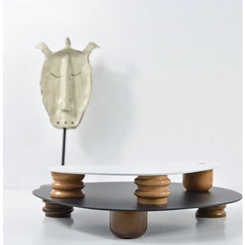 Nordic Iron Beech Decorative Metal Tray Irregular Geometry Shape Jewelry Storage Rack Home Organizer Bathroom Accessories