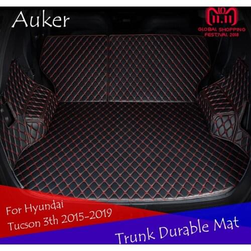 For 2013-2019 Hyundai Tucson 3th Car Rear Tail Box Carpets Full Coverage Durable Trunk Mat Pad Cargo Liner Car Styling