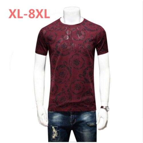 10XL 9XL 8XL 7X 6XL 5XL Mens T Shirt Casual Patchwork Short Sleeve T Shirt Mens Clothing Trend Casual Slim Fit Hip-Hop Top Tees