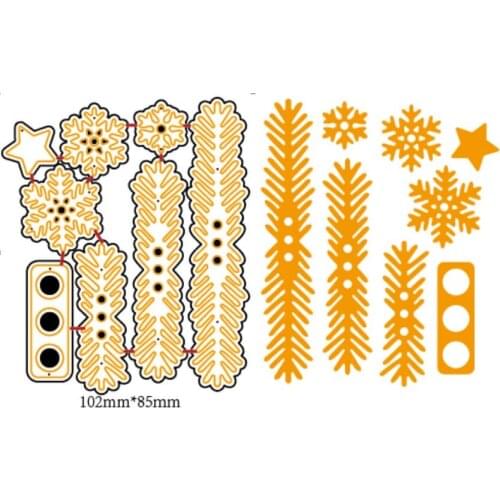 Hemere Christmas Banner Decor Metal Cutting Dies Stencil Creative Making Scrapbook Decor Photo Album Embossing Paper Cards Craft