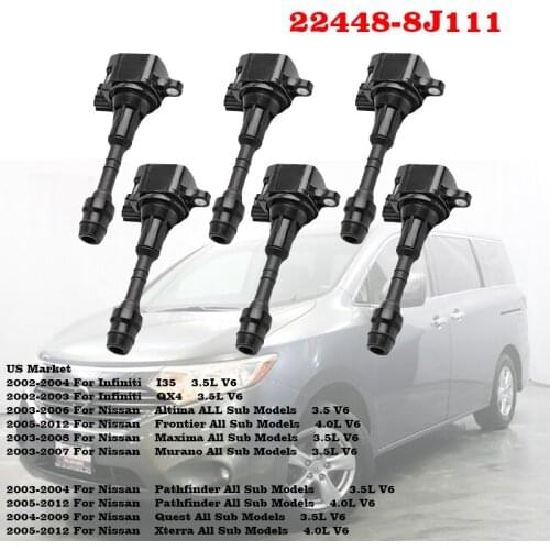 Ignition Coils for Nissan Frontier Altima Maxima Murano Pathfinder Quest Xterra NV1500 NV2500 I30 I35 QX4 EQUATOR VQ35DE VQ40DE