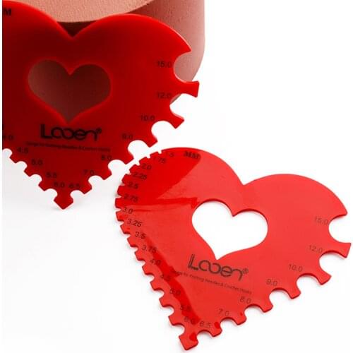 1.5-15MM Ruler Plastic Knitting Needle Gauge Sweater Knitting Ruler Measure Tool