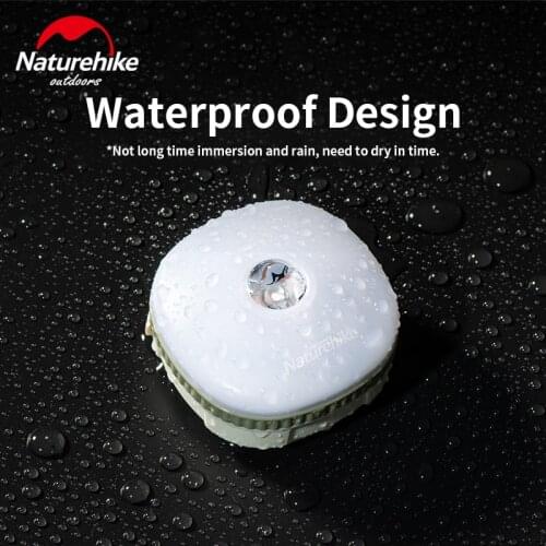 Naturehike Ultralight Travel Camping Magnetic Lamp Portable Waterproof Lamp USB/ Battery Charge 4 Modes Led Tent Hang Light