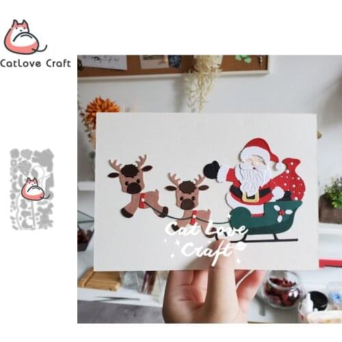 Catlove Christmas Santa Claus Metal Cutting Dies Scrapbooking Stencil Die Cuts Card Making DIY Craft Embossing New Dies For 2020