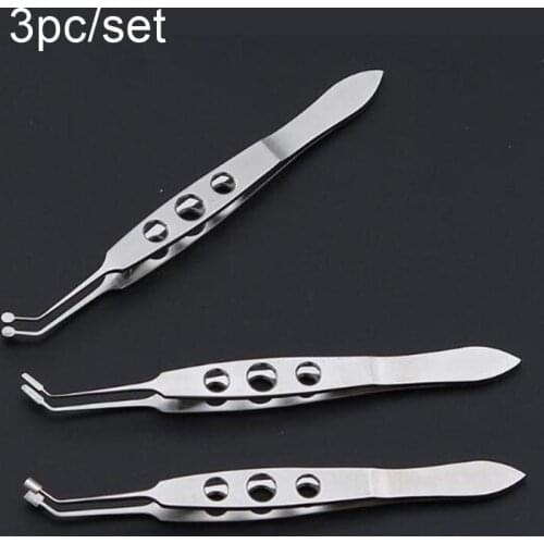 Micros Eyelid Ophthalmic Instruments three types head 10.5CM double eyelid fat Tarsal gland physiotherapy massage tweezers