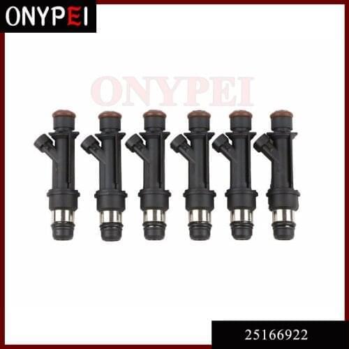 Set of 6 Fuel Injector Nozzle 25166922 For Isuzu Rodeo Honda Passport Acura 3.2L 3.5L V6