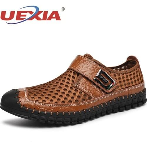 New Summer Mens Sneakers Big Size Mesh Casual Shoes Breathable Luxury Non-Slip Light Wadings Outdoor non-slip Moccasins Driving