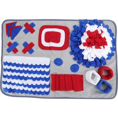 Pet Dog Snuffle Mat Pet Sniffing Training Blanket Detachable Fleece Pads Dog Mat Relieve Stress Nosework Puzzle Toy Pet Nose Pad