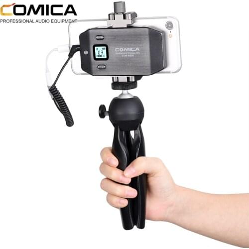 COMICA CVM-WS50C Professional Lavalier Wireless System 6-Channels microphone with Tripod for Mobile Video/Live Video/YouTube