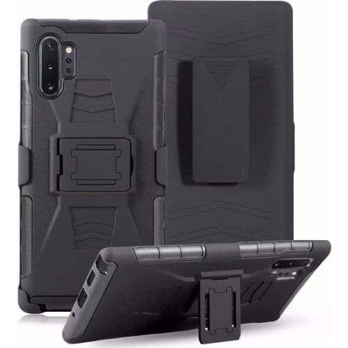 ShockProof Heavy Duty Armour Tough Stand Case With Belt Clip For Samsung Galaxy Note 10+ 6.8"