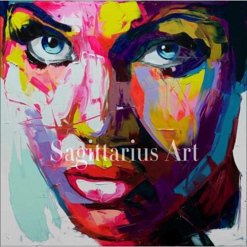 Handmade Hand painted Modern Francoise Nielly Abstract Wall Decor Fine Art Untitled 98 Oil Painting Artwork Canvas Painting art