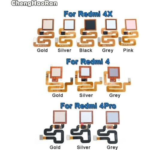 ChengHaoRan Touch ID Fingerprint Sensor Scanner Flex Cable For Xiaomi Redmi 4 4X 4 Pro Prime Back Home Return Button Key Parts