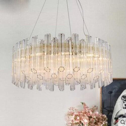 Postmodern crystal chandeliers living room bedroom dining room lights Nordic luxury lamps simple creative LED lighting fixture