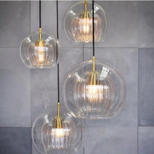 Nordic Glass Led Pendant Light Modern Kitchen Hanging Lights Bar Industrial Lamp Dining Living Room Lighting Fixtures Home Decor