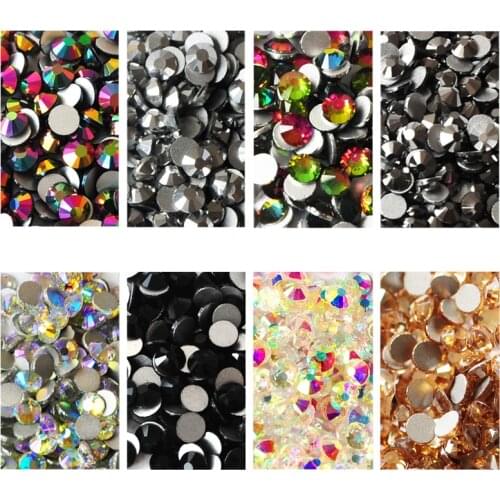 Different color Non Hotfix Rhinestones Flat back Pixie Glass Strass DIY Clothes Shoes Bags Decoration Nail Art Designs