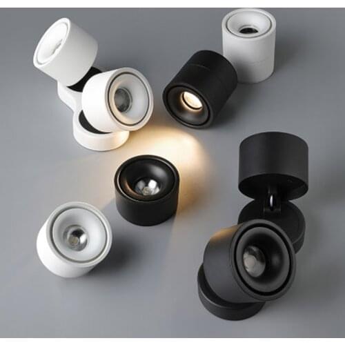 Dimmable COB LED Downlights Surface Mounted LED Ceiling Lamps 7W/9W/10W/16W/24W/32W Foldable And 360° Rotatable Spot lights