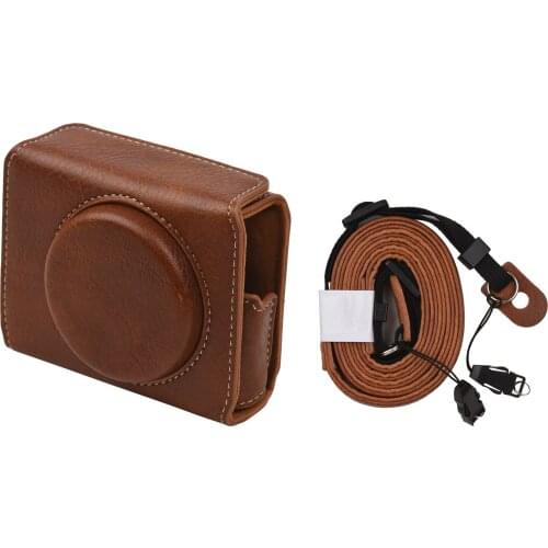 Andoer Protective Camera Bag Vintage PU Camera Case Strap for SONY RX100 VII VI V IV III HX90 HX80 HX99 HX95 HX60V HX50 HX30
