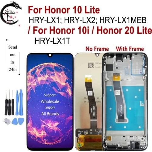 LCD With Frame For Huawei Honor10 Honor 10 lite Display Screen Touch Digitizer Assembly For Huawei Psmart P Smart 2019 Display